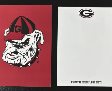 Georgia Bulldogs note cards 