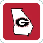 Georgia State and Letter G coaster